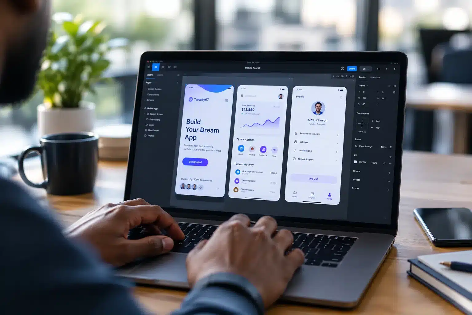 Mobile app development work